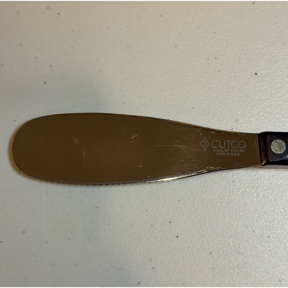 Cutco Classic Brown‎ Spatula Spreader 1768 Kitchen Serrated Knife Made In USA - Picture 4 of 7